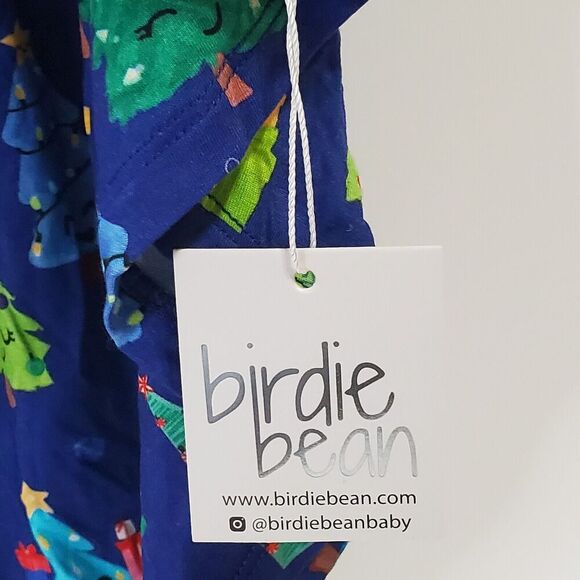 NEW Birdie Bean Girls Size 5T Dress Blue Smiling Christmas Tree Bamboo Viscose - Picture 5 of 8